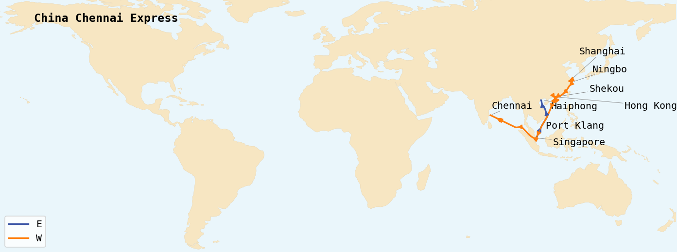 Map of service rotations