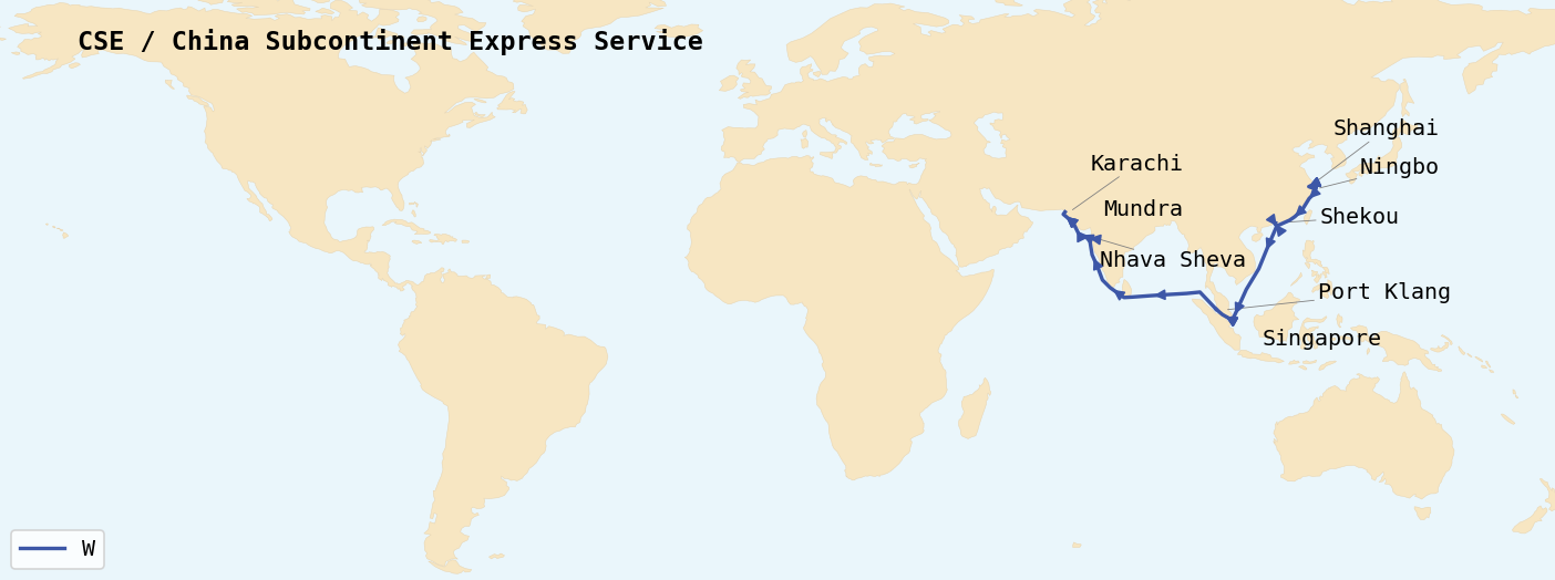 Map of service rotations