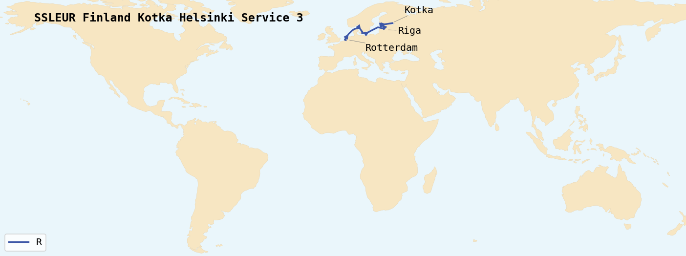 Map of service rotations
