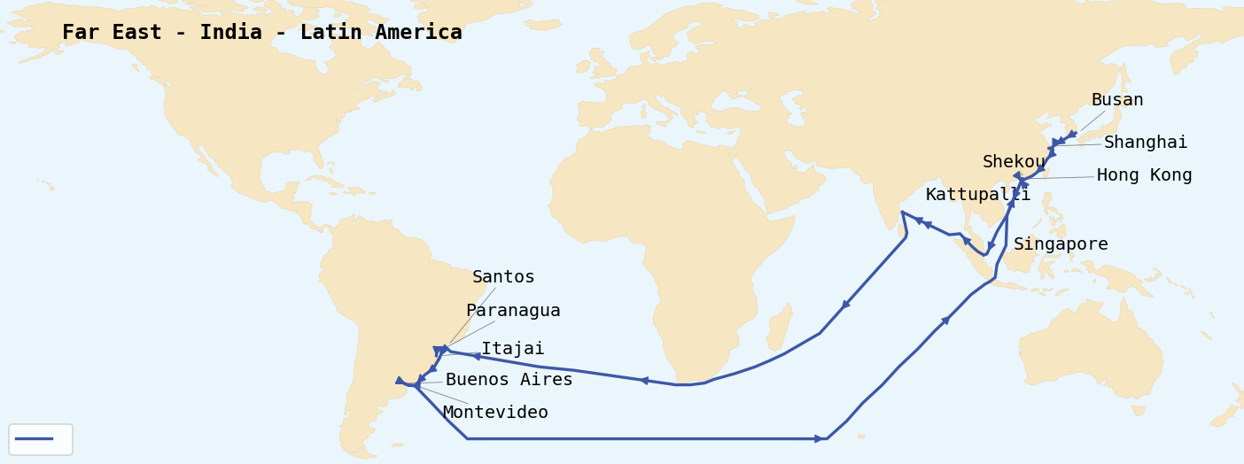 Map of service rotations