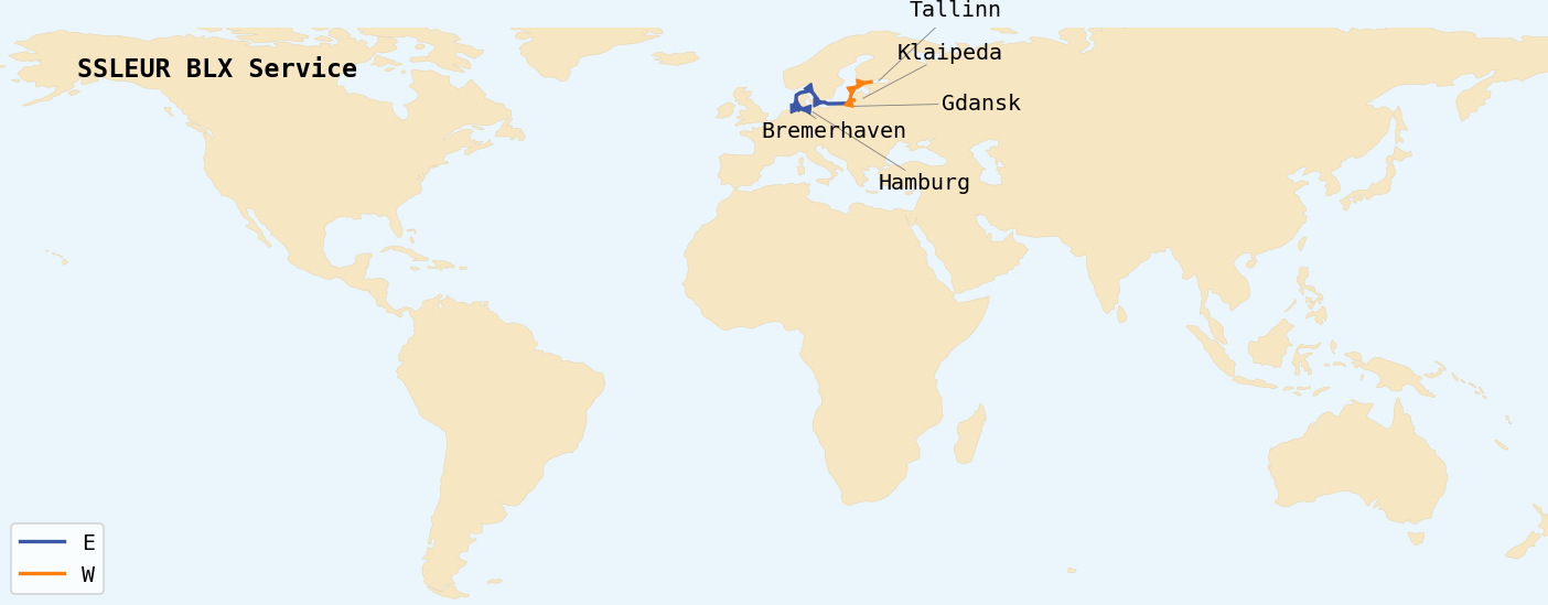 Map of service rotations