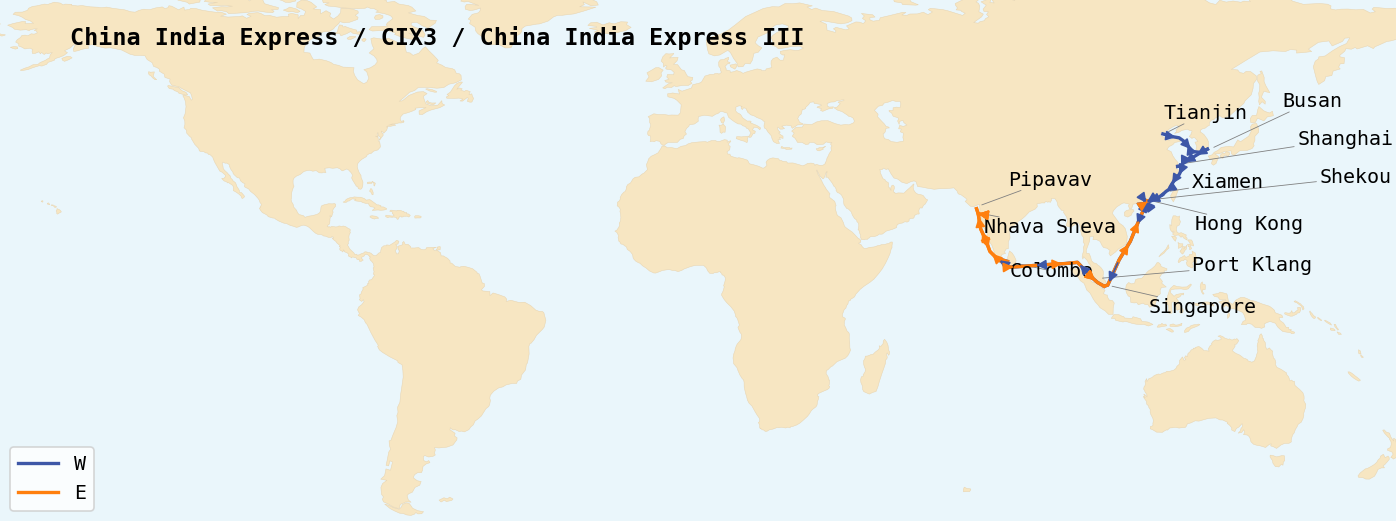 Map of service rotations