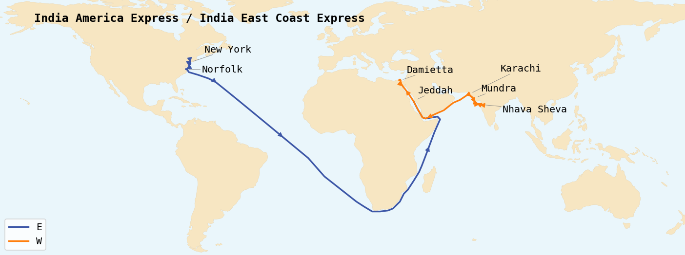 Map of service rotations